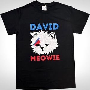 David Bowie / David Meowie Kitten Tee-shirt